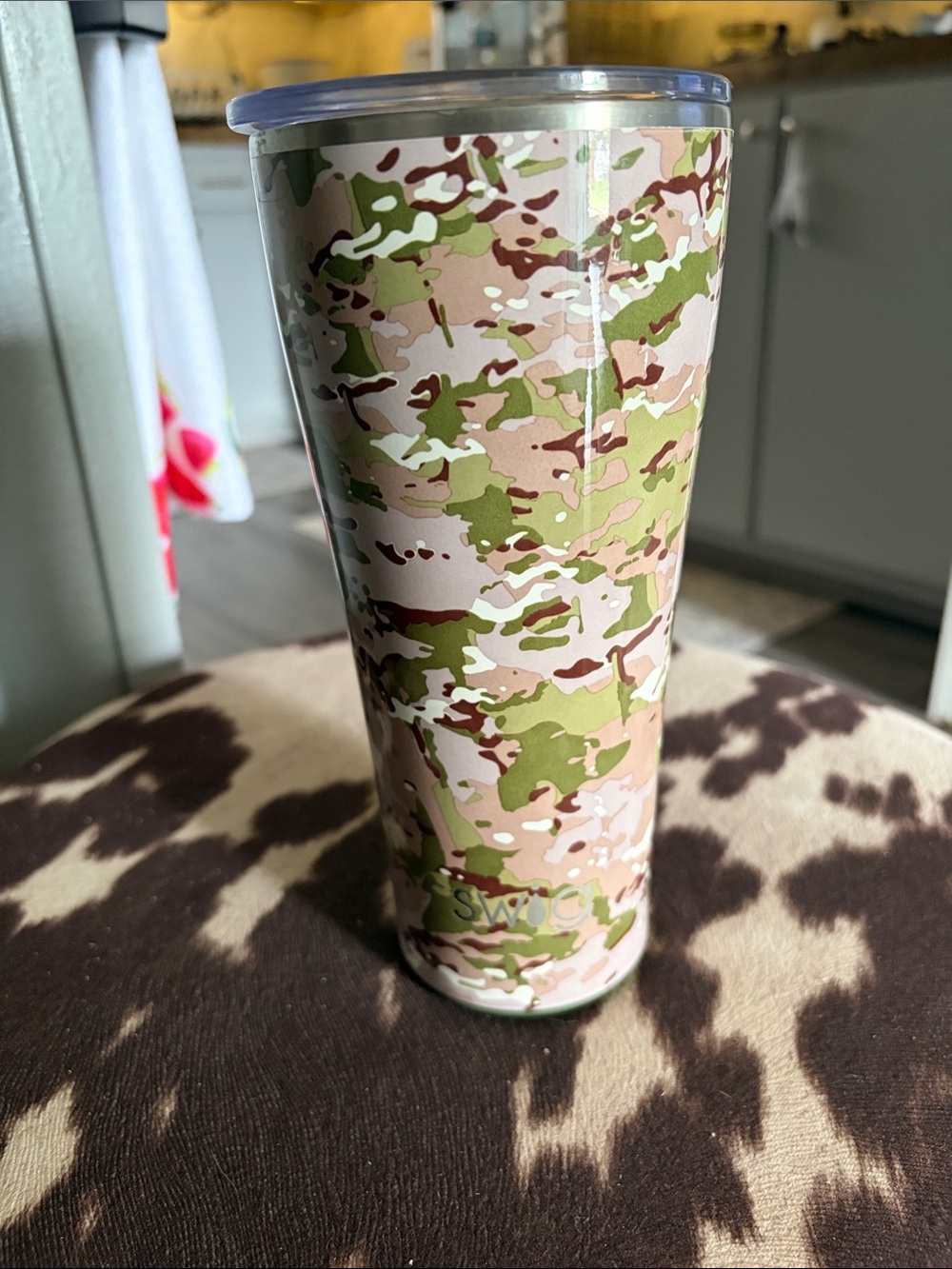 Swig Camouflage Travel Tumbler in Green and Tan